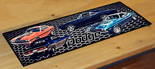 Dodge Charger Challenger American Muscle Retro Classic Retro Car Bar Mat Runner