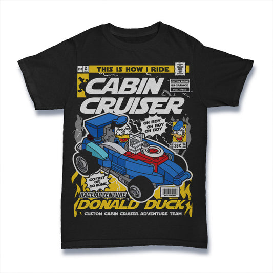 DONALD DUCK DISNEY CABIN CRUISER CARTON RETRO CLASSIC POP CULTURE UNISEX T-SHIRT