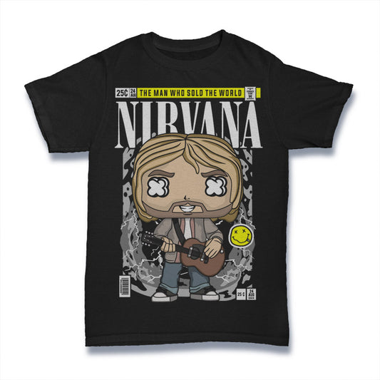 NIRVANA KURT COBAIN SINGER BAND MUSIC RETRO CLASSIC POP CULTURE UNISEX T-SHIRT