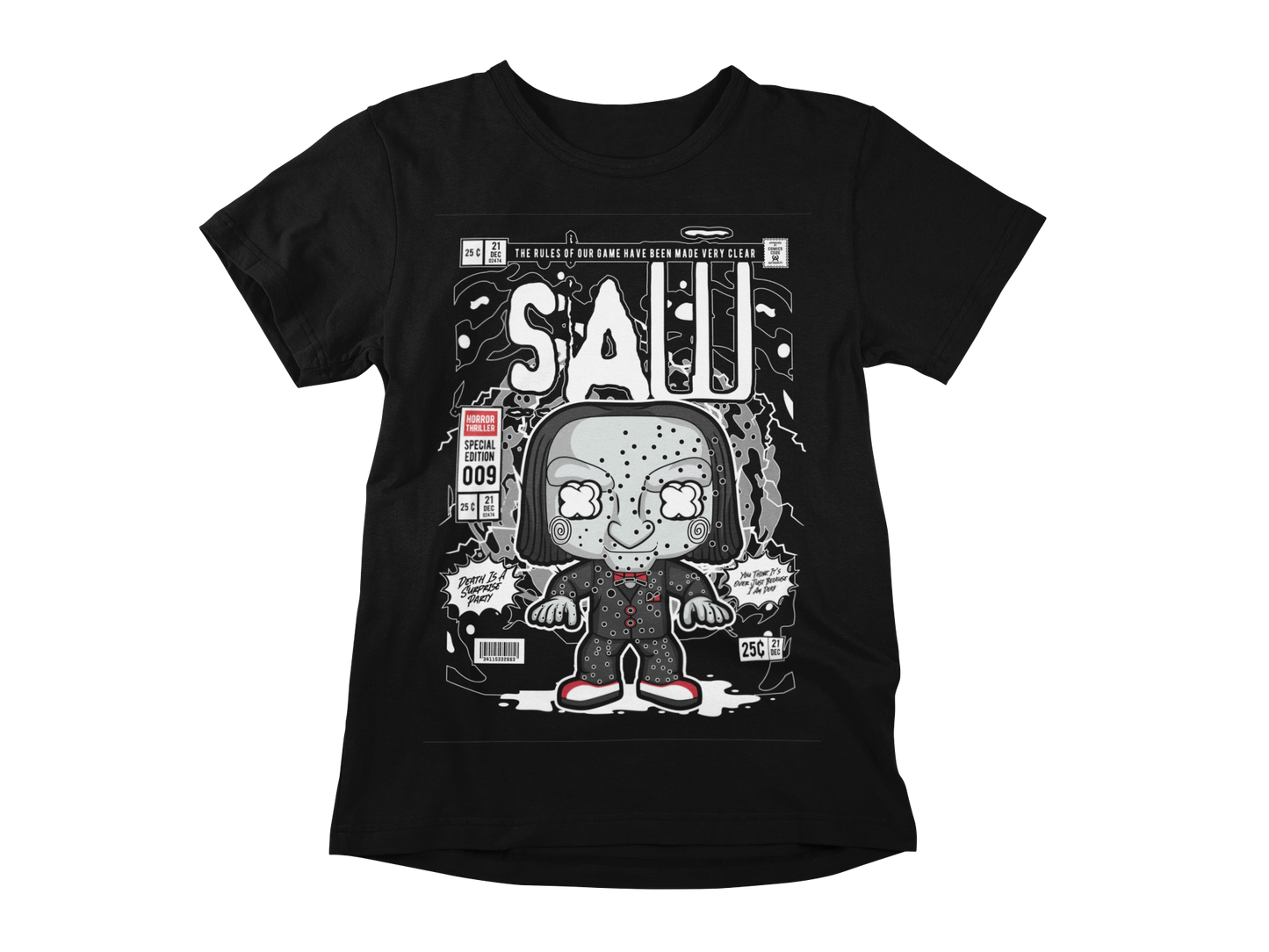 SAW HORROR MOVIE TV RETRO CLASSIC POP CULTURE UNISEX T-SHIRT